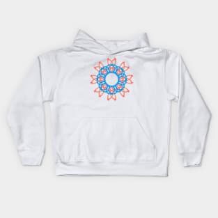 Red and blue flower Kids Hoodie